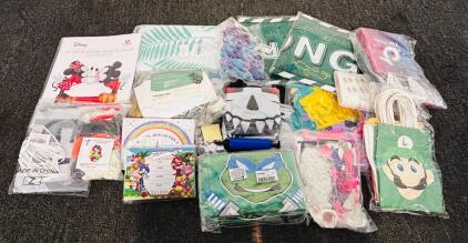 Party Supplies Including Balloon Sets, Party Favor Bags, Invites, And More