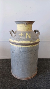 24" H Galvanized Metal Milk Can