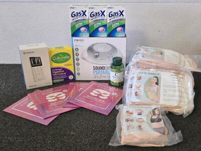 Personal Care Kit- Elekcity Tens Unit Massage Unit, SoundSpa, Castor Oil Packs, Skin Patches And More