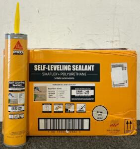 (12) Pcs Sika Pro Self-Leveling Sealant (Gray, 29 FL Oz Per Tube)