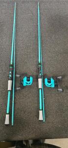 (2) OneBass Fishing Rod And Reels Combos, (1) Left Hand, (1) Right Hand- New In Box