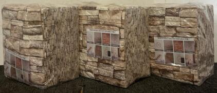 (120) Pcs 3D Peel & Stick Foam Stone Panels (13.5&rdquo;x15&rdquo;)