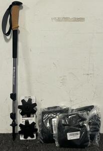 (5) Pairs Of Ice Cleats For Shoes & Boots, Black Diamond Trekking Pole & Parts