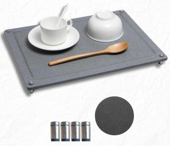 (2) Quick-Dry Stone Dish Drying Mats