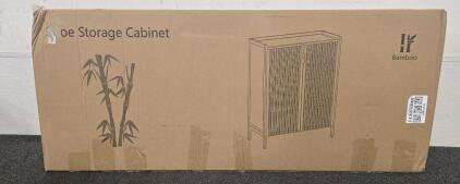 Bamboo Shoe Storage Cabinet- New In Box