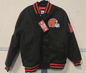 Ultra Game NFL Cleveland Browns Varsity Jacket- New With Tags, Size Medium