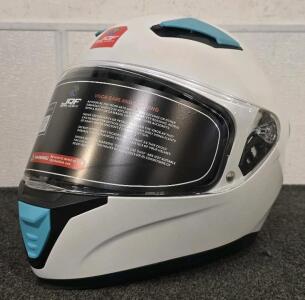JQF Gear Full Face Motorcycle Helmet Size Medium- Full Wide Vision Visor, Multi-Vent, DOT Certified