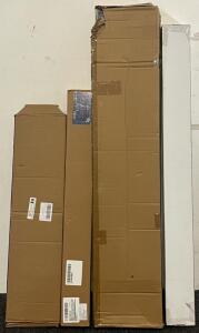 I Pcs U-Shaped Hand Rail, Shower Curtain Rod, 1Pcs No Drill Blinds (Biege, 27&rdquo;x64&rdquo;) & 2 Compartment Laundry Hamper