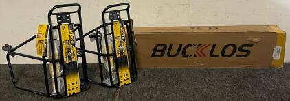 Bucklos 20&rdquo; Coil Folding Bike Suspension Fork & (2) Topeak Super Tourist Rear Bike Rack DX For Disc Brake Bikes