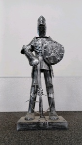 22" H Metal Knight Decor