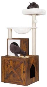 49.60&rdquo; Wooden Cat Condo W/ Litter Box Enclosure