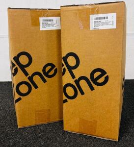 (2) Sleep Zone Cooling Matress Toppers, Deep Pocket 8-21", White/ Size Queen.