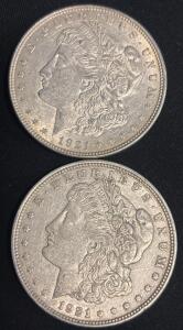 (2) 1921 Morgan Silver Dollar Coin