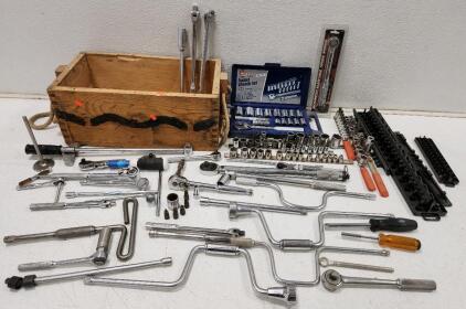 Assorted Socket Wretch Tools And Parts