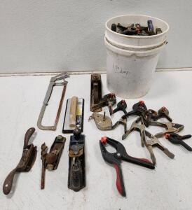 (1) Vintage Stanley No. 80 Cabinet Scraper (1) Vintage Stanley Bailey Hand Plane (1) Gum Rubber Grout Float And More