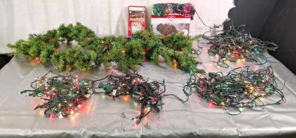 (6) Colored String Light Sets & (1) 100-Count Pack Of Light Clips