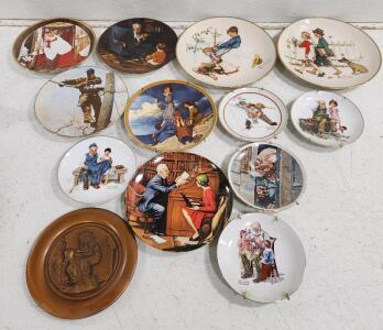 (13) Assorted Norman Rockwell Collection Plates