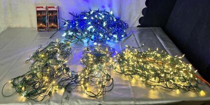 (4) String Light Sets & (2) 25-Count Packs Of Light Stakes