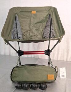(1) Naturehike Ultralight Camping Chair, Portable Backpacking Chair with Storage Bag & Anti-Sinking Feet, Compact Collapsible Camp Chair, Green