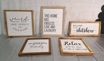 (5) Pieces Of Wall Decor