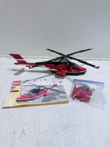 (1) Lego Helicopter Set Complete With Instruction Book