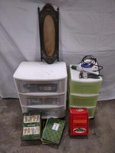 (1) 25"x 22"x 16" 3-Teir Storage Container Full of VHS & DVD, (1) The Wonderful World of Walt Disney Book Collection, (1) Walt Disney Parade Fun Fact Book Collection, and More