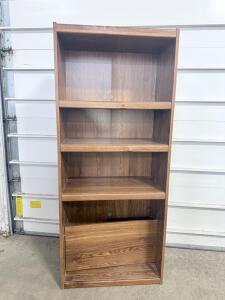 (1) 5-Tier Wooden Storage Shelving- 71.5&rdquo;x30&rdquo;x16&rdquo;