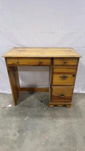 (1) 31"x34"x16" Wooden Desk
