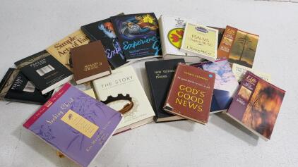 (1) Big Box of Bibles & Religious Books