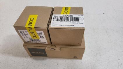 (2) Schlage B60N 622 Single Cyl. Deadbolt, (1) Schlage Andover Satin Nickel Door Knob