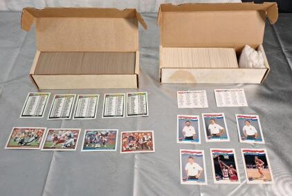 (2) Boxes Of Sports Trading Cards, (1) Football Set & (1) Basketball Set