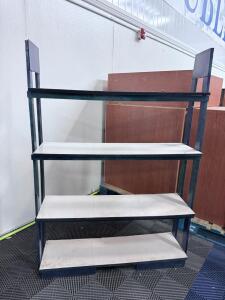 (1) Wooden 4 Tier Shelf - 4.5ftx14&rdquo;x66.5&rdquo;