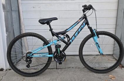 (1) Huffy 26" 18-speed Trail Runner Bike, turquoise and black