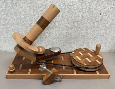 Wooden Rope-Making Machine with Clamp, Hand-Crank Mechanism