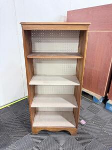 (1) 4-Tier Wooden Shelf- 2ftx1ftx52&rdquo;
