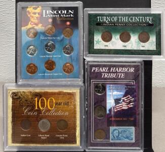Commemorative U.S. Coin Collections: Lincoln, Indian Head, Pearl Harbor