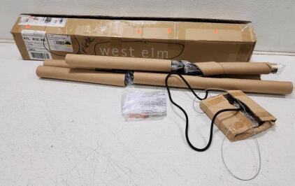 (1) West Elm Large Two Tone Mobile Chandelier