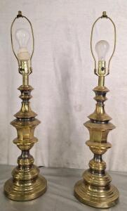 (2) 30" Brass Table Lamps