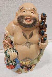 (1) Vintage Japanese Kutani Porcelain Hotei Figurine