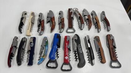 Lot Of 20 Assorted Wine Bottle Cork Screws