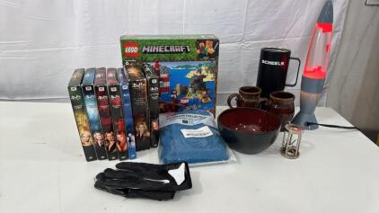 Lot Of Assorted Items - 7 Seasons Of Buffy The Vampire Slayer , MinrCraft LEGO , Lava Lamp Ceramic Mugs & More