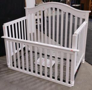 White Wooden Baby Crib-56"x 30"x 4'