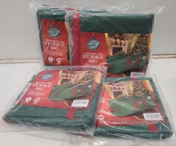 (2) Holiday Spirit Heavy Duty Canvas Storage Bags 7.5ft Christmas Tree (2) Holiday Spirit Heavy Duty Canvas Storage Bags 9ft Christmas Tree