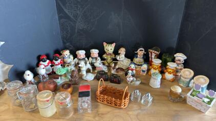 Lot Of Assorted Salt & Pepper Shakers