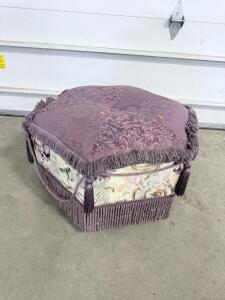 (1) Purple Fabric Ottoman- 2ftx14.5&rdquo;x2ft