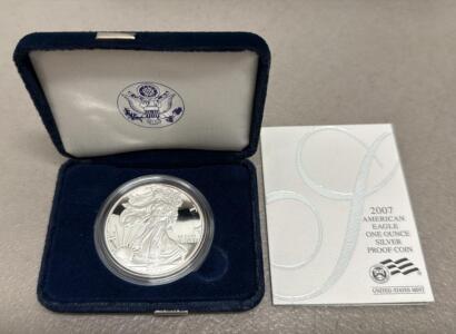 2007 American Eagle Silver Proof Coin, 1 oz, US Mint, 99.9% Silver