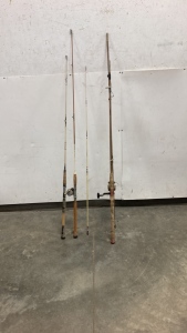 (4) Fishing Rods And Reels