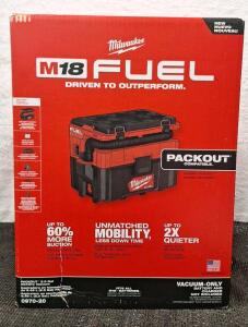 (1) Milwaukee 0970-20 M18 FUEL PACKOUT 2.5 Gallon Cordless Wet/Dry Vacuum, W/O Battery Or Charger