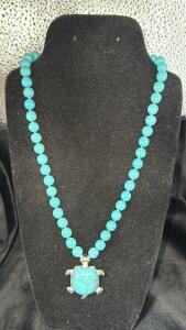 Beautiful Turquoise Turtle Necklace