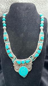 Beautiful Large Natural Turquoise Necklace